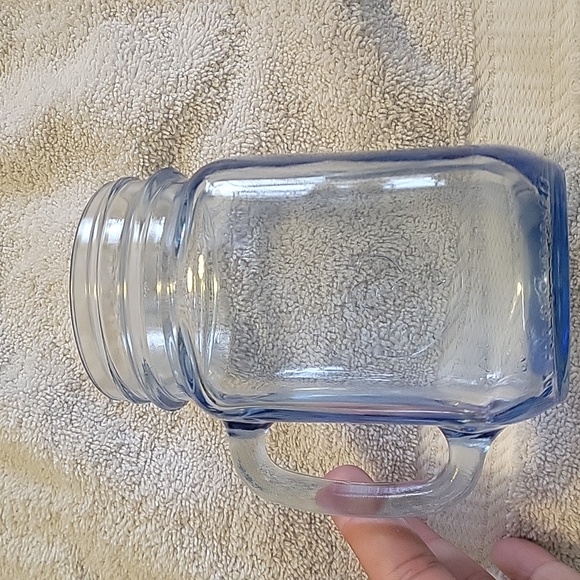 Vintage Country Fair Drinking Jar Clear Blue - Picture 5 of 7